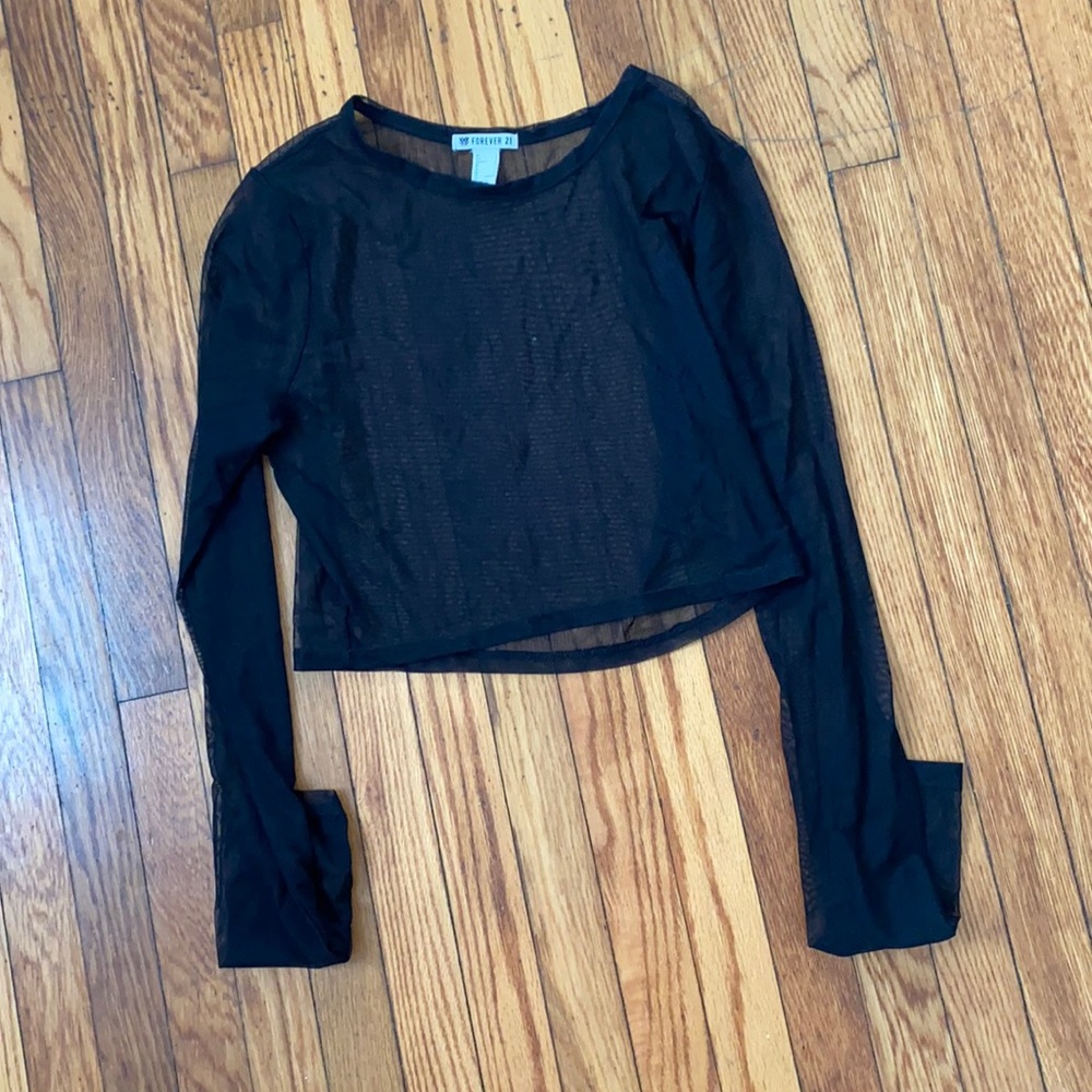 Forever 21 mesh long sleeve top